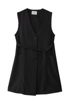 【ミディウミソリッド/MIDIUMISOLID】のA-line no collar long gilet.S ジレ black|ID:prp329100004520365