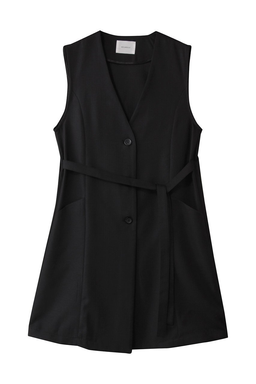 【ミディウミソリッド/MIDIUMISOLID】のA-line no collar long gilet.S ジレ インテリア・キッズ・メンズ・レディースファッション・服の通販 founy(ファニー) 　ファッション　Fashion　レディースファッション　WOMEN　アウター　Coat Outerwear　ジャケット　Jackets　ジャケット　Jacket　ベスト　Vest　エレガント 上品　Elegant　NEW・新作・新着・新入荷　New Arrivals　black|ID: prp329100004520365 ipo3291000000031961105