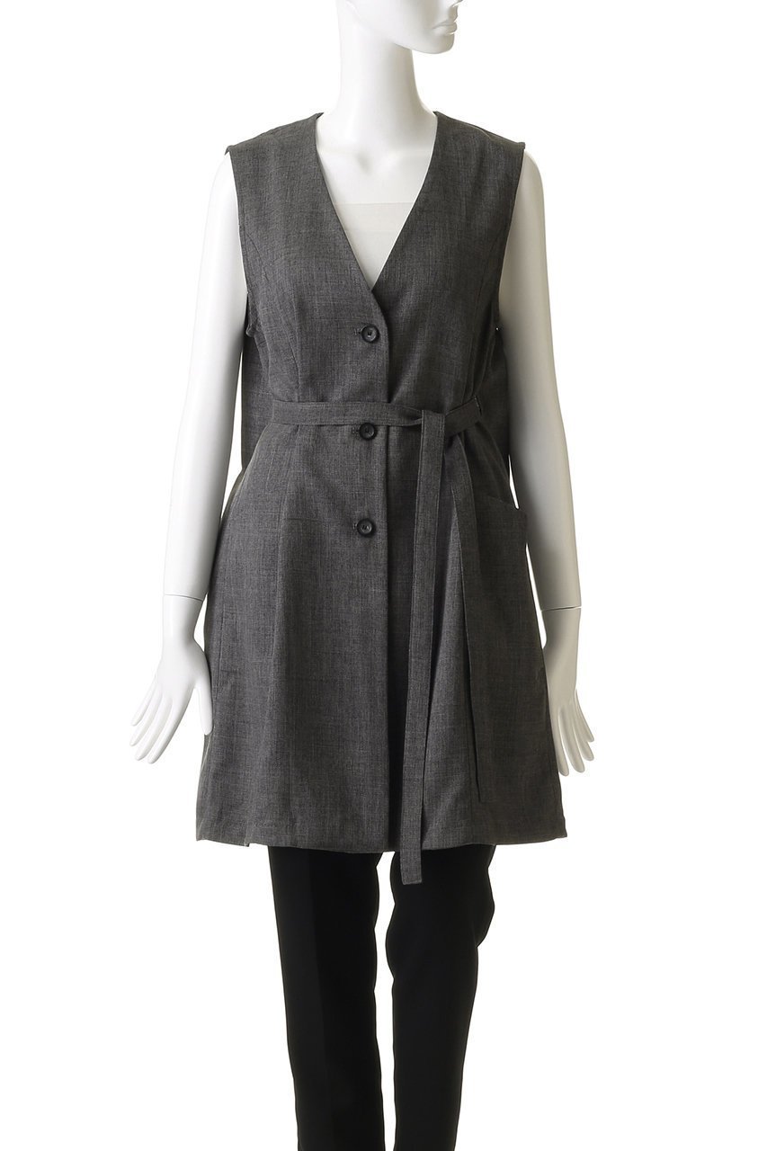 【ミディウミソリッド/MIDIUMISOLID】のA-line no collar long gilet.S ジレ 人気、トレンドファッション・服の通販 founy(ファニー) 　ファッション　Fashion　レディースファッション　WOMEN　アウター　Coat Outerwear　ジャケット　Jackets　ジャケット　Jacket　ベスト　Vest　エレガント 上品　Elegant　NEW・新作・新着・新入荷　New Arrivals　other-2|ID: prp329100004520365 ipo3291000000031961106