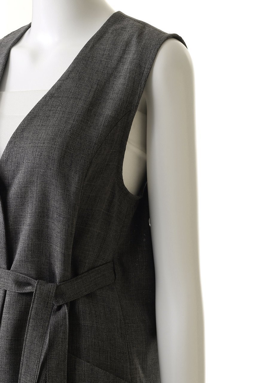 【ミディウミソリッド/MIDIUMISOLID】のA-line no collar long gilet.S ジレ 人気、トレンドファッション・服の通販 founy(ファニー) 　ファッション　Fashion　レディースファッション　WOMEN　アウター　Coat Outerwear　ジャケット　Jackets　ジャケット　Jacket　ベスト　Vest　エレガント 上品　Elegant　NEW・新作・新着・新入荷　New Arrivals　other-6|ID: prp329100004520365 ipo3291000000031961110