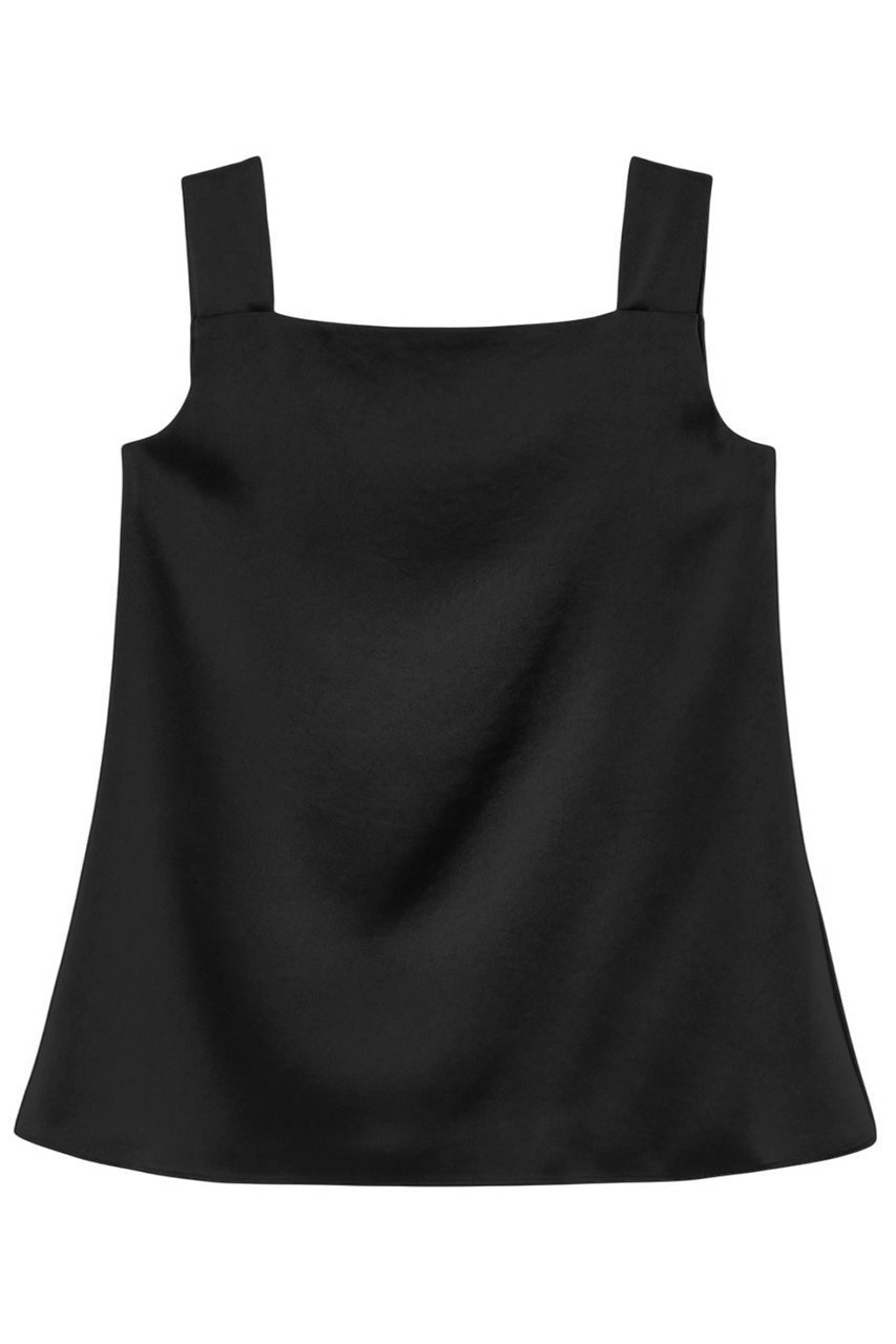 【アナイ/ANAYI】のサテンスクエアネックプルオーバー インテリア・キッズ・メンズ・レディースファッション・服の通販 founy(ファニー) 　ファッション　Fashion　レディースファッション　Fashion for Women　トップス・カットソー　Cut & Sew Tops　キャミソール&ノースリーブ　Camisoles & Sleeveless Tops　シャツ・ブラウス・オフィスカジュアル　Elegant Blouses & Button-Ups　カジュアルプルオーバー・ニットトップス　Pullovers & Knit Tops / Casual Pullovers　サテン　Satin, Glossy Fabric　シルク　Silk, 100% Silk　ジャケット　Jacket, Outerwear　ノースリーブ　Sleeveless, No-Sleeve　リラックス　Relax, Relaxed Fit　エレガント 上品　Elegant　ビジネス 仕事 通勤　Business / Work / Commuting　ブラック|ID: prp329100004520372 ipo3291000000035724104