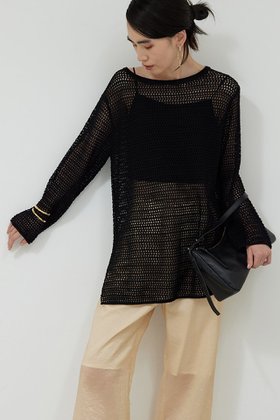 【ガリャルダガランテ/GALLARDAGALANTE】 メッシュロングニット人気、トレンドファッション・服の通販 founy(ファニー) ファッション Fashion レディースファッション WOMEN トップス・カットソー Tops/Tshirt ニット Knit Tops プルオーバー Pullover インナー Inner メッシュ Mesh ロング Long NEW・新作・新着・新入荷 New Arrivals |ID:prp329100004520374