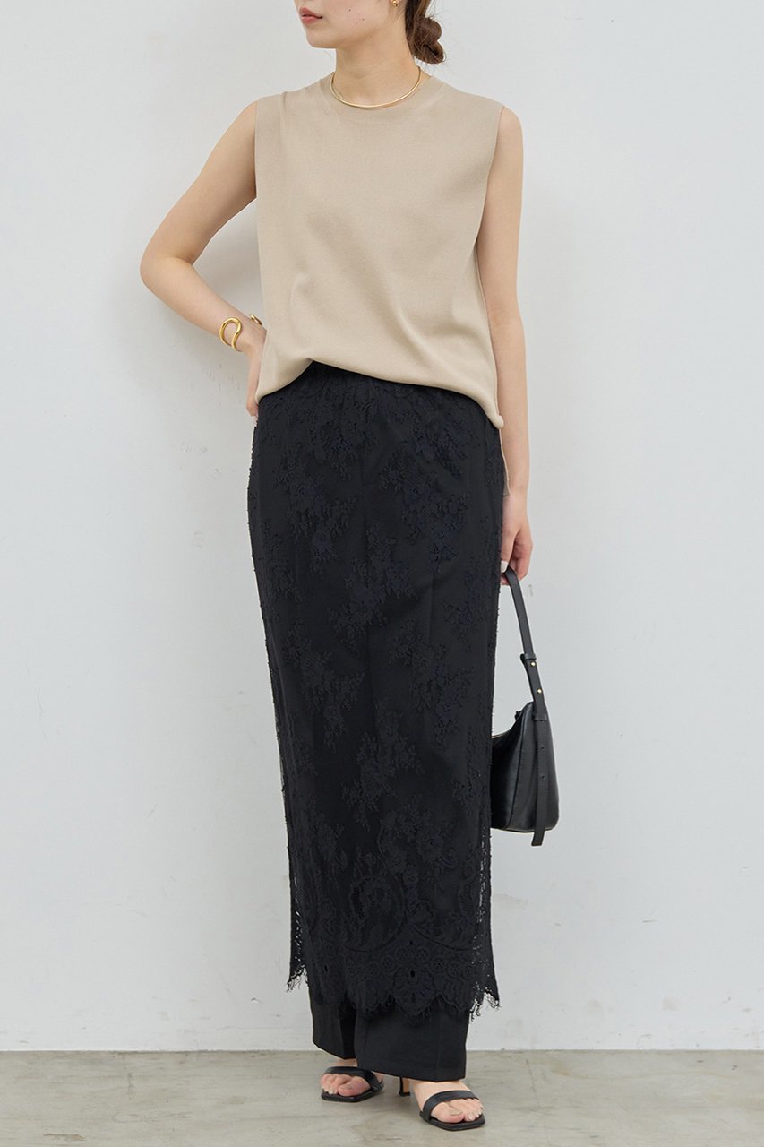 【ガリャルダガランテ/GALLARDAGALANTE】のシアーレーススカート 人気、トレンドファッション・服の通販 founy(ファニー) 　ファッション　Fashion　レディースファッション　WOMEN　スカート　Skirt　ロングスカート　Long Skirt　シアー　Sheer　スラックス　Slacks　スリット　Slit　デニム　Denim　トレンド　Trend　レース　Race　ロング　Long　NEW・新作・新着・新入荷　New Arrivals　other-2|ID: prp329100004520375 ipo3291000000031961310