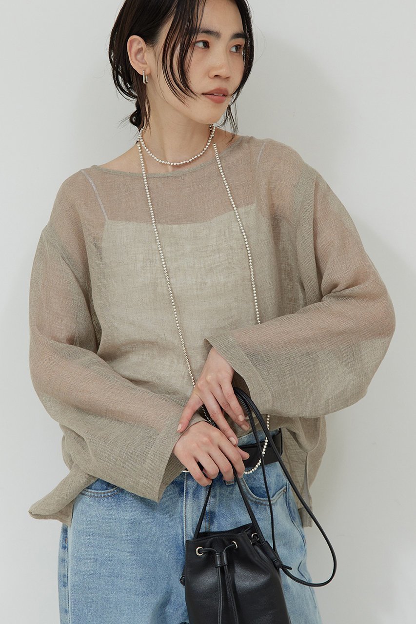 【ガリャルダガランテ/GALLARDAGALANTE】のリネンメッシュプルオーバー 人気、トレンドファッション・服の通販 founy(ファニー) 　ファッション　Fashion　レディースファッション　WOMEN　トップス・カットソー　Tops/Tshirt　ニット　Knit Tops　プルオーバー　Pullover　インナー　Inner　エレガント 上品　Elegant　NEW・新作・新着・新入荷　New Arrivals　other-5|ID: prp329100004520376 ipo3291000000031961331