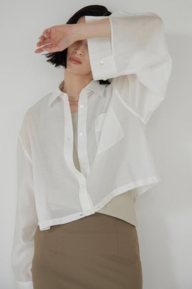 【ガリャルダガランテ/GALLARDAGALANTE】 2WAYクロップドシャツ人気、トレンドファッション・服の通販 founy(ファニー) ファッション Fashion レディースファッション WOMEN トップス・カットソー Tops/Tshirt シャツ/ブラウス Shirts/Blouses クロップド Cropped シアー Sheer スリーブ Sleeve トレンド Trend ロング Long 夏 Summer NEW・新作・新着・新入荷 New Arrivals |ID:prp329100004520377
