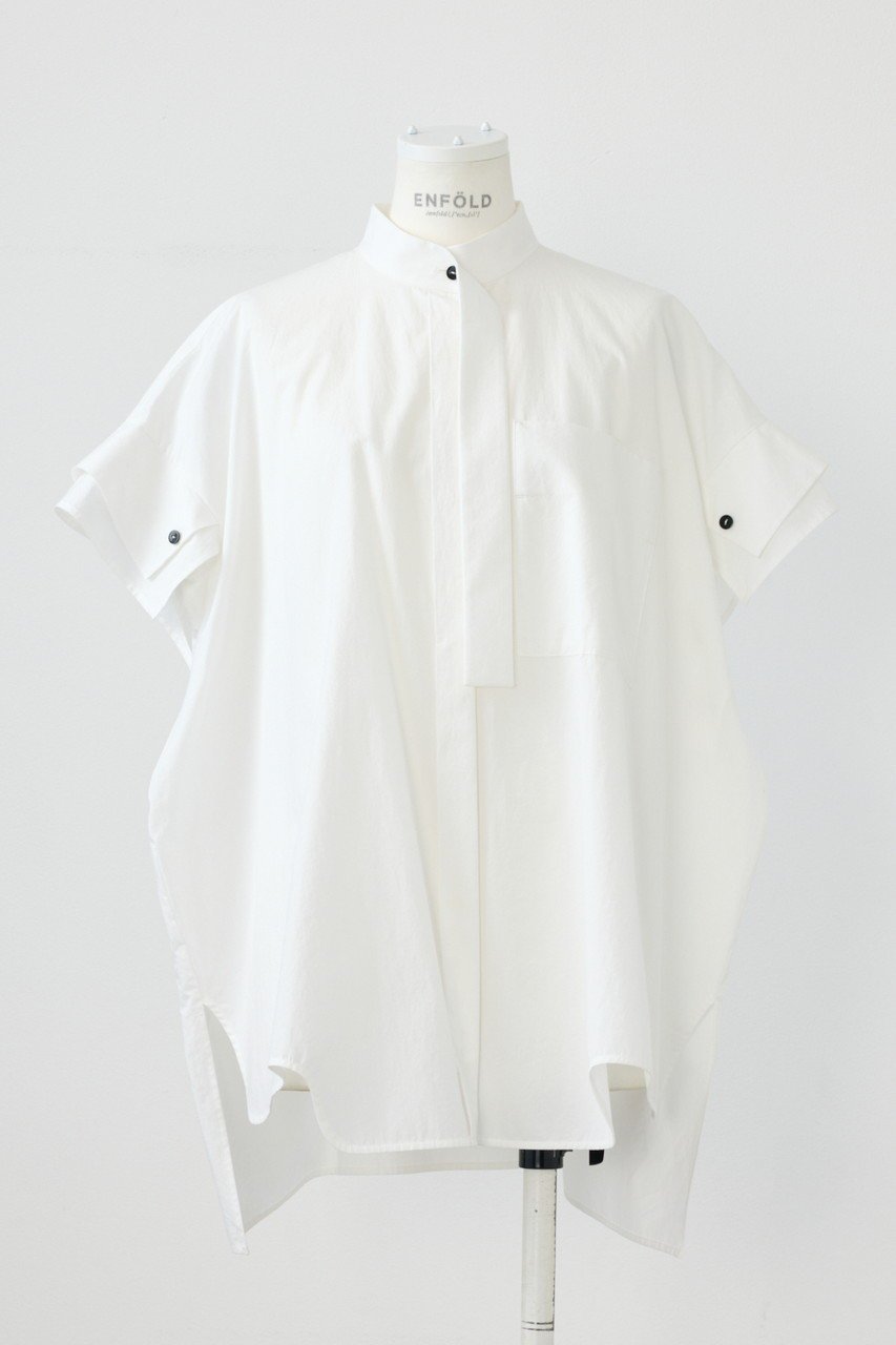 【エンフォルド/ENFOLD】の【5/14 12:00販売開始】ROLL-UP SLEEVES SHIRT/シャツ インテリア・キッズ・メンズ・レディースファッション・服の通販 founy(ファニー) 　ファッション　Fashion　レディースファッション　WOMEN　トップス・カットソー　Tops/Tshirt　シャツ/ブラウス　Shirts/Blouses　サマー　Summer　ショート　Short　スリット　Slit　スリーブ　Sleeve　ヨーク　Yoke　ワイド　Wide　NEW・新作・新着・新入荷　New Arrivals　長袖　Long Sleeve　ホワイト|ID: prp329100004521036 ipo3291000000031973884