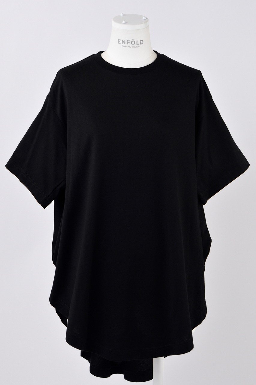 【エンフォルド/ENFOLD】の【5/14 12:00販売開始】CIRCLE T-SHIRT/シャツ インテリア・キッズ・メンズ・レディースファッション・服の通販 founy(ファニー) 　ファッション　Fashion　レディースファッション　WOMEN　トップス・カットソー　Tops/Tshirt　シャツ/ブラウス　Shirts/Blouses　ロング / Tシャツ　T-Shirts　カットソー　Cut and Sewn　ショート　Short　スリーブ　Sleeve　ドレープ　Drape　モチーフ　Motif　ルーズ　Loose　NEW・新作・新着・新入荷　New Arrivals　ブラック|ID: prp329100004521038 ipo3291000000031973895