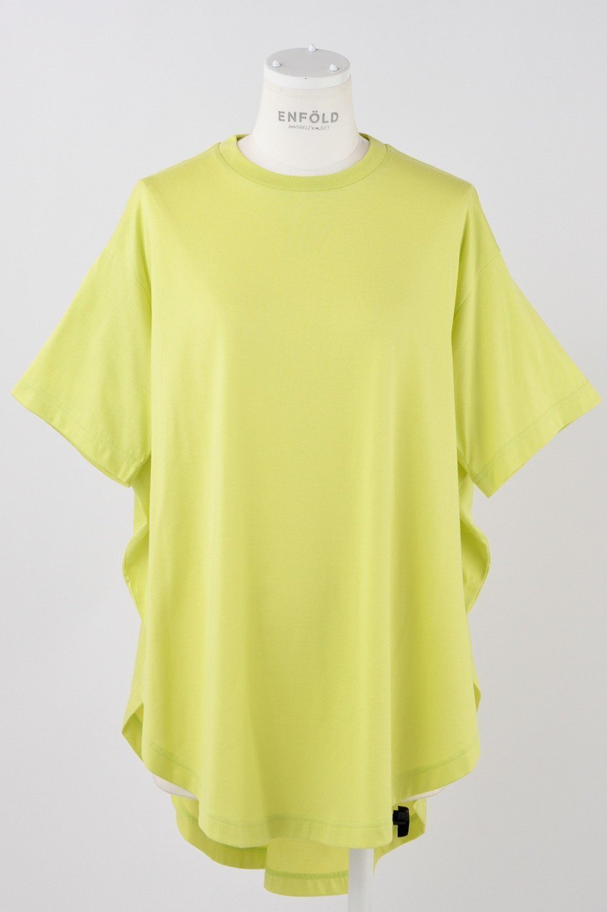 【エンフォルド/ENFOLD】のCIRCLE T-SHIRT/シャツ インテリア・キッズ・メンズ・レディースファッション・服の通販 founy(ファニー) 　ファッション　Fashion　レディースファッション　Fashion for Women　トップス・カットソー　Cut & Sew Tops　シャツ・ブラウス・オフィスカジュアル　Elegant Blouses & Button-Ups　ロングTシャツ・Tシャツ　Longline T-Shirts & Tees　カットソー・ベーシックTシャツ　Cut-and-Sewn Tops / Stretch Tees & Basics　ショート　Short, Short Length　スリーブ　Sleeve, Long Sleeve / Short Sleeve　ドレープ　Drape, Draping Fabric　モチーフ　Motif, Design Theme　ルーズ　Loose, Oversized　L.ライム|ID: prp329100004521038 ipo3291000000032810698