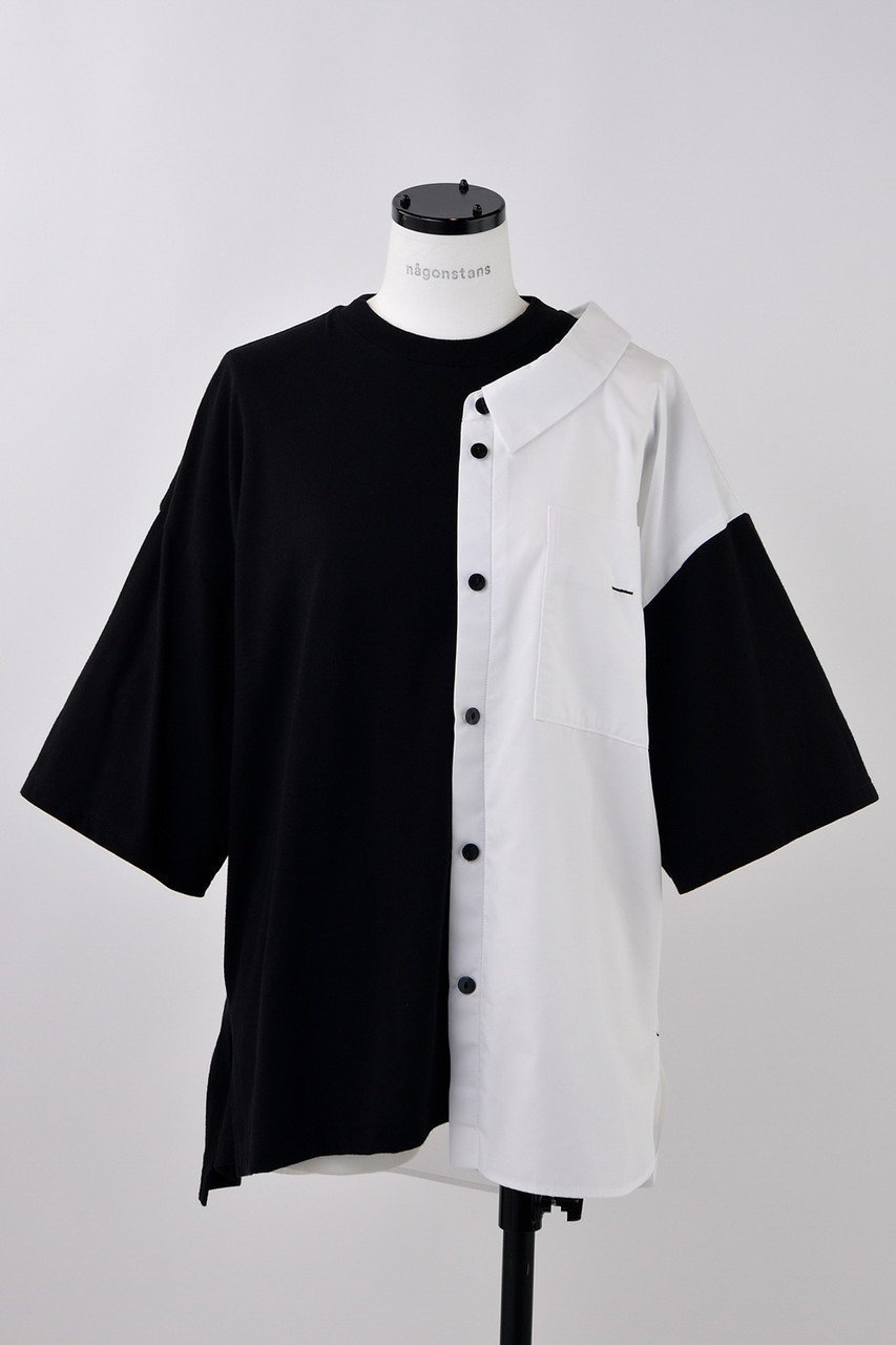 【ナゴンスタンス/nagonstans】の【5/14 12:00販売開始】ソフト天竺 SH Combi T/SH/Tシャツ インテリア・キッズ・メンズ・レディースファッション・服の通販 founy(ファニー) 　ファッション　Fashion　レディースファッション　WOMEN　トップス・カットソー　Tops/Tshirt　シャツ/ブラウス　Shirts/Blouses　ロング / Tシャツ　T-Shirts　カットソー　Cut and Sewn　コンビ　Combination　ショート　Short　スリーブ　Sleeve　ドッキング　Docking　フォーマル　Formal　NEW・新作・新着・新入荷　New Arrivals　Black|ID: prp329100004521059 ipo3291000000031974127