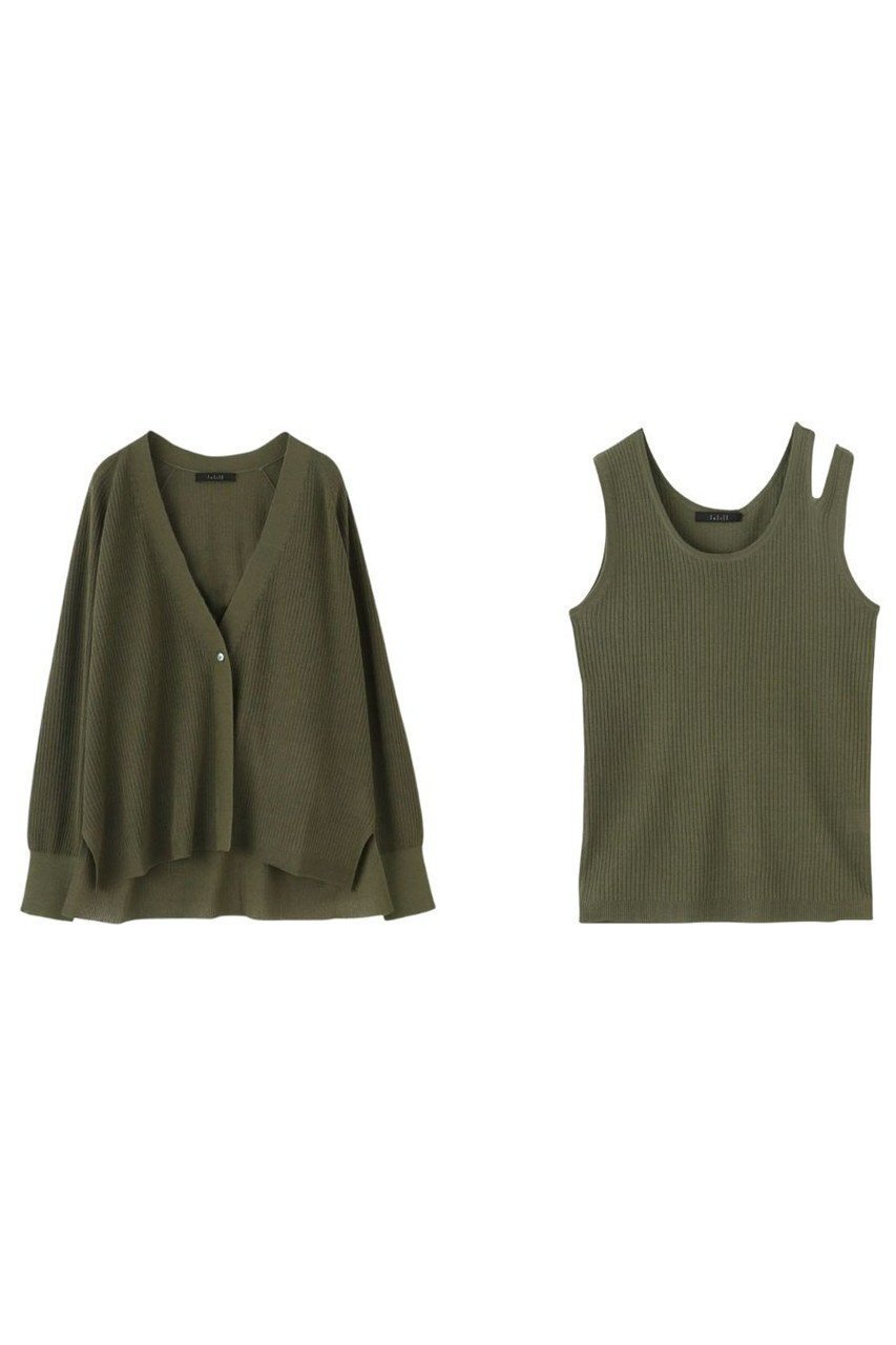 【レリル/lelill】の【5/9 0:00販売開始】ビスリネンリブカーデ+ノースリーブ 人気、トレンドファッション・服の通販 founy(ファニー) 　ファッション　Fashion　レディースファッション　WOMEN　トップス・カットソー　Tops/Tshirt　ニット　Knit Tops　キャミソール / ノースリーブ　No Sleeves　プルオーバー　Pullover　エアリー　Airy　カーディガン　Cardigan　軽量　Lightweight　サマー　Summer　スペシャル　Special　タンク　Tank　ノースリーブ　No Sleeve　リネン　Linen　NEW・新作・新着・新入荷　New Arrivals　 other-1|ID: prp329100004521072 ipo3291000000031974201