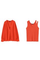 【レリル/lelill】の【5/9 0:00販売開始】ビスリネンリブカーデ+ノースリーブ 人気、トレンドファッション・服の通販 founy(ファニー) ファッション Fashion レディースファッション WOMEN トップス・カットソー Tops/Tshirt ニット Knit Tops キャミソール / ノースリーブ No Sleeves プルオーバー Pullover エアリー Airy カーディガン Cardigan 軽量 Lightweight サマー Summer スペシャル Special タンク Tank ノースリーブ No Sleeve リネン Linen NEW・新作・新着・新入荷 New Arrivals thumbnail オレンジ|ID: prp329100004521072 ipo3291000000031974205