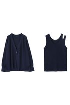 【レリル/lelill】の【5/9 0:00販売開始】ビスリネンリブカーデ+ノースリーブ 人気、トレンドファッション・服の通販 founy(ファニー) ファッション Fashion レディースファッション WOMEN トップス・カットソー Tops/Tshirt ニット Knit Tops キャミソール / ノースリーブ No Sleeves プルオーバー Pullover エアリー Airy カーディガン Cardigan 軽量 Lightweight サマー Summer スペシャル Special タンク Tank ノースリーブ No Sleeve リネン Linen NEW・新作・新着・新入荷 New Arrivals thumbnail ネイビー|ID: prp329100004521072 ipo3291000000031974208