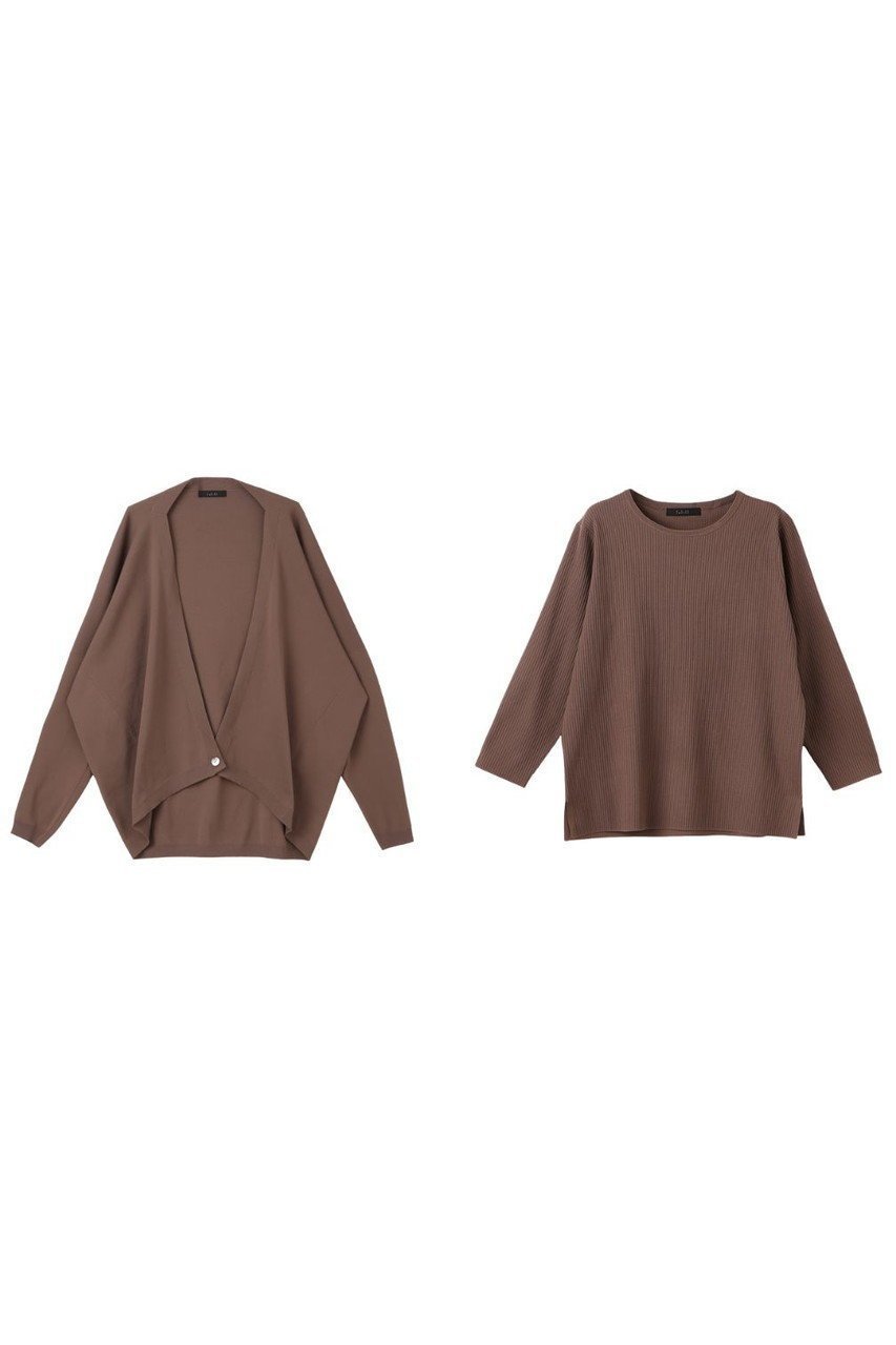 【レリル/lelill】の【5/9 0:00販売開始】ハイテクボレロ+リブニット セット インテリア・キッズ・メンズ・レディースファッション・服の通販 founy(ファニー) 　ファッション　Fashion　レディースファッション　WOMEN　トップス・カットソー　Tops/Tshirt　ニット　Knit Tops　プルオーバー　Pullover　軽量　Lightweight　スペシャル　Special　ボレロ　Bolero　リブニット　Rib Knit　NEW・新作・新着・新入荷　New Arrivals　ブラウン|ID: prp329100004521073 ipo3291000000031974222
