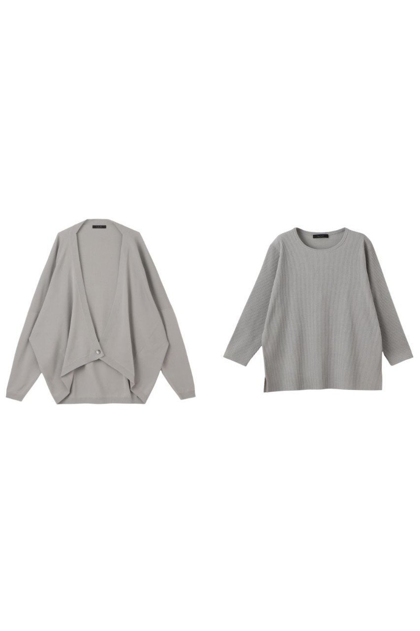 【レリル/lelill】の【5/9 0:00販売開始】ハイテクボレロ+リブニット セット インテリア・キッズ・メンズ・レディースファッション・服の通販 founy(ファニー) 　ファッション　Fashion　レディースファッション　WOMEN　トップス・カットソー　Tops/Tshirt　ニット　Knit Tops　プルオーバー　Pullover　軽量　Lightweight　スペシャル　Special　ボレロ　Bolero　リブニット　Rib Knit　NEW・新作・新着・新入荷　New Arrivals　ライトグレー|ID: prp329100004521073 ipo3291000000031974223