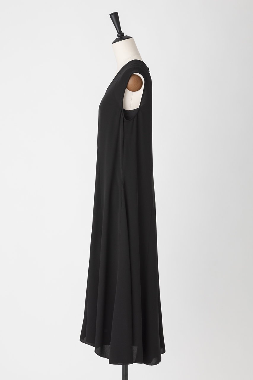 【オーヴィル/EAUVIRE】のVネックフレアードレス 人気、トレンドファッション・服の通販 founy(ファニー) 　ファッション　Fashion　レディースファッション　WOMEN　ワンピース　Dress　ドレス　Party Dresses　チュニック　Tunic　インナー　Inner　キャミソール　Camisole　シルク　Silk　ジョーゼット　Georgette　チュニック　Tunic　ドレス　Dress　ノースリーブ　No Sleeve　フレア　Flare　エレガント 上品　Elegant　再入荷　Restock/Back In Stock/Re Arrival　日本製　Made In Japan　other-2|ID: prp329100004521108 ipo3291000000031974648