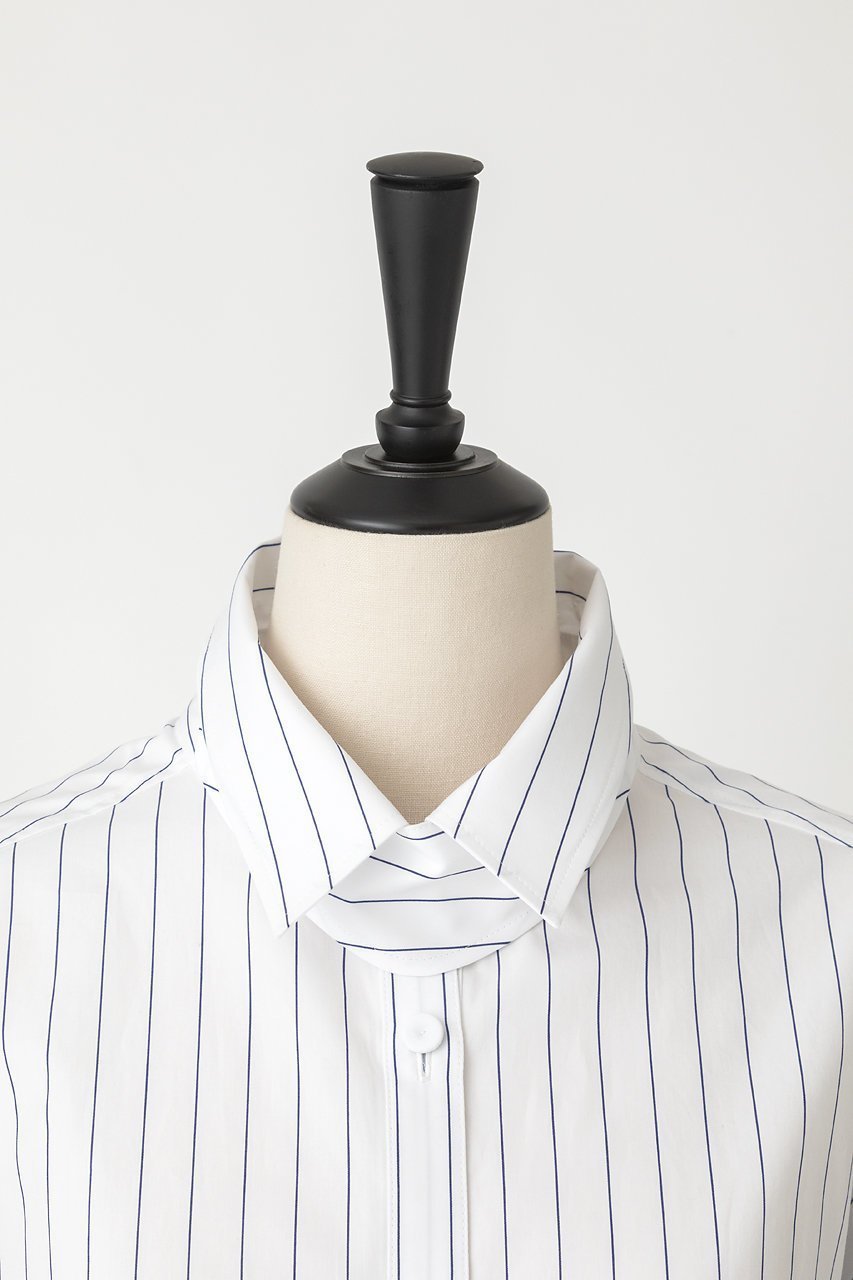 【オーヴィル/EAUVIRE】のパフスリーブシャツ 人気、トレンドファッション・服の通販 founy(ファニー) 　ファッション　Fashion　レディースファッション　WOMEN　トップス・カットソー　Tops/Tshirt　シャツ/ブラウス　Shirts/Blouses　シェイプ　Shape　ショート　Short　ストライプ　Stripe　スリーブ　Sleeve　タイプライター　Typewriter　再入荷　Restock/Back In Stock/Re Arrival　夏　Summer　other-5|ID: prp329100004521109 ipo3291000000031974660