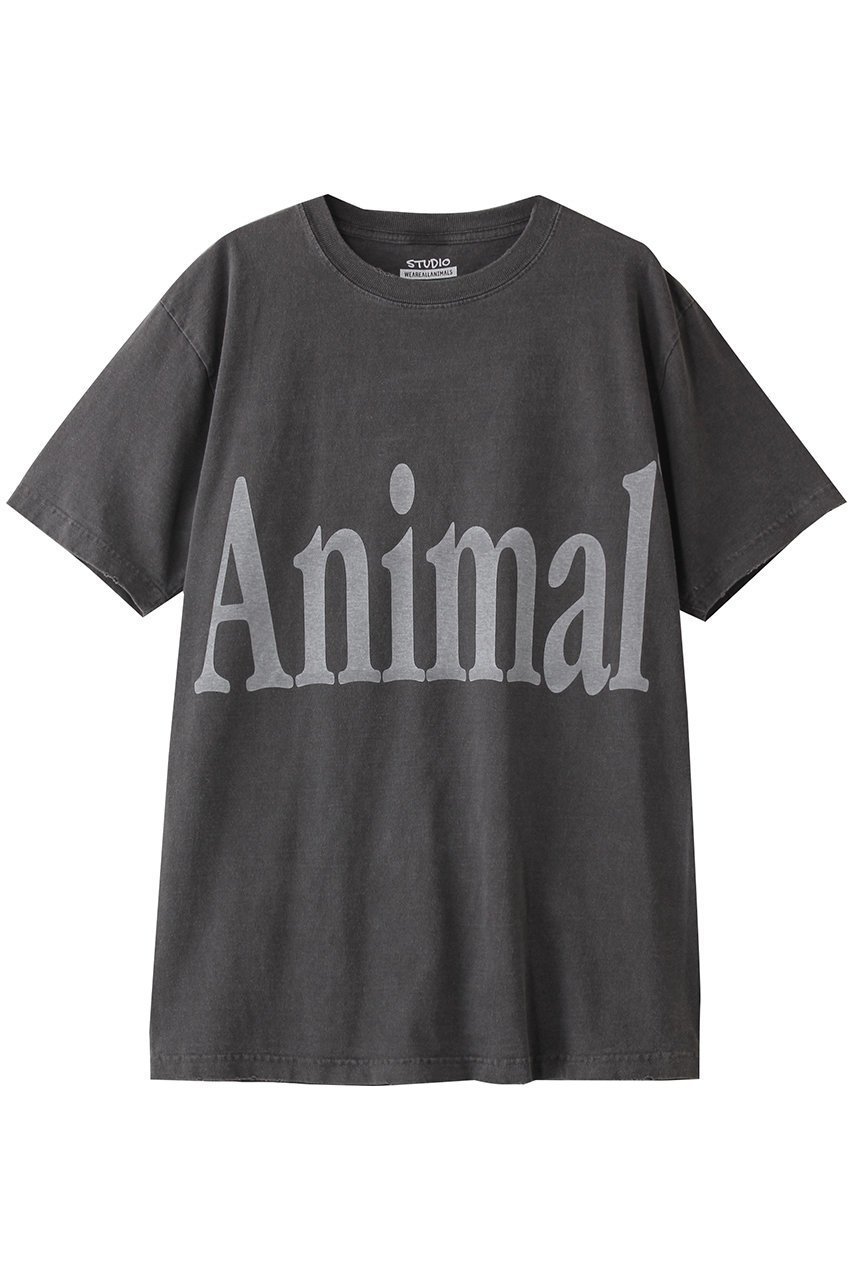 【アールエイチシー ロンハーマン/RHC Ron Herman】の【RHC別注】【STUDIO WE ARE ALL ANIMALS】Animals Letter Tシャツ インテリア・キッズ・メンズ・レディースファッション・服の通販 founy(ファニー) 　ファッション　Fashion　レディースファッション　WOMEN　トップス・カットソー　Tops/Tshirt　シャツ/ブラウス　Shirts/Blouses　ロング / Tシャツ　T-Shirts　カットソー　Cut and Sewn　ショート　Short　スリーブ　Sleeve　プリント　Print　別注　Special Order　NEW・新作・新着・新入荷　New Arrivals　ブラック|ID: prp329100004522185 ipo3291000000031986709