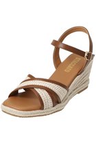 【スタッカート/STACCATO】のアランクロスウェッジソールライトサンダル ブラウン|ID:prp329100004522195