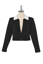 【デイジーリン/DAISY LIN】のUpper Class Cardigan ブラック×ホワイト|ID: prp329100004522198 ipo3291000000032790469