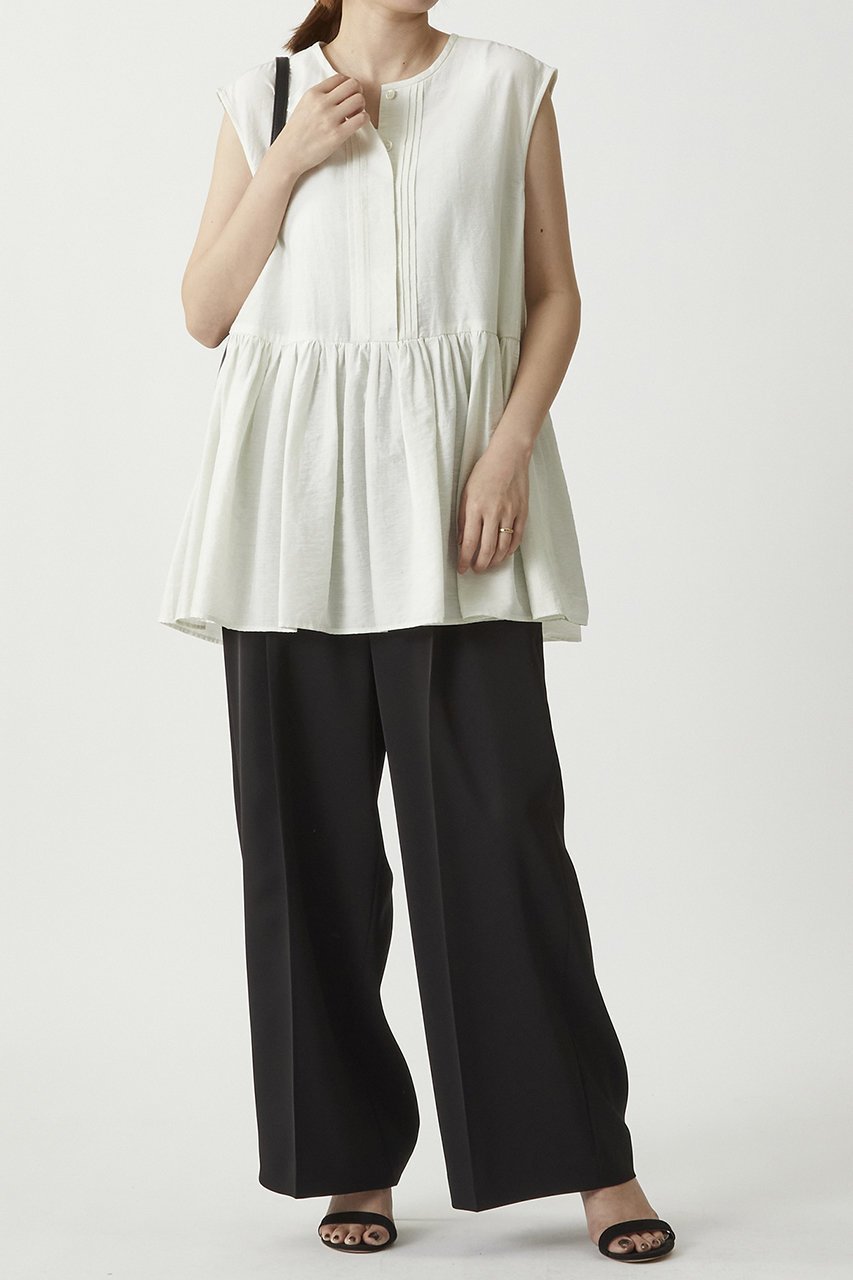 【プルミエ アロンディスモン/1er Arrondissement】の2タックツイルパンツ 人気、トレンドファッション・服の通販 founy(ファニー) 　ファッション　Fashion　レディースファッション　Fashion for Women　パンツ　Pants & Trousers　ワイド　Wide, Wide Fit　夏　Summer　other-2|ID: prp329100004522199 ipo3291000000035498478