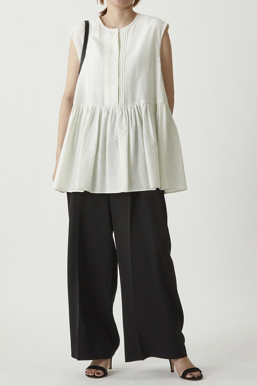 【プルミエ アロンディスモン/1er Arrondissement】の2タックツイルパンツ 人気、トレンドファッション・服の通販 founy(ファニー) 　ファッション　Fashion　レディースファッション　Fashion for Women　パンツ　Pants & Trousers　ワイド　Wide, Wide Fit　夏　Summer　other-4|ID: prp329100004522199 ipo3291000000035498482