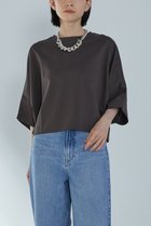 【プルミエ アロンディスモン/1er Arrondissement】のハイゲージポンチクロップドTシャツ ブラウン|ID:prp329100004522200