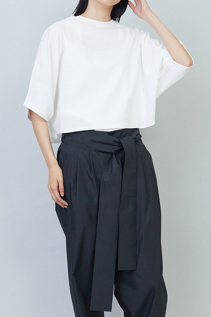 【プルミエ アロンディスモン/1er Arrondissement】のハイゲージポンチクロップドTシャツ インテリア・キッズ・メンズ・レディースファッション・服の通販 founy(ファニー) https://founy.com/ ファッション Fashion レディースファッション Fashion for Women トップス・カットソー Cut & Sew Tops シャツ・ブラウス・オフィスカジュアル Elegant Blouses & Button-Ups ロングTシャツ・Tシャツ Longline T-Shirts & Tees カットソー・ベーシックTシャツ Cut-and-Sewn Tops / Stretch Tees & Basics カットソー Cut and Sewn Top クロップド Cropped, Short Length ショート Short, Short Length シルケット Silket, Silky Cotton スリーブ Sleeve, Long Sleeve / Short Sleeve トレンド Trend, Trending Now |ID: prp329100004522200 ipo3291000000035969150