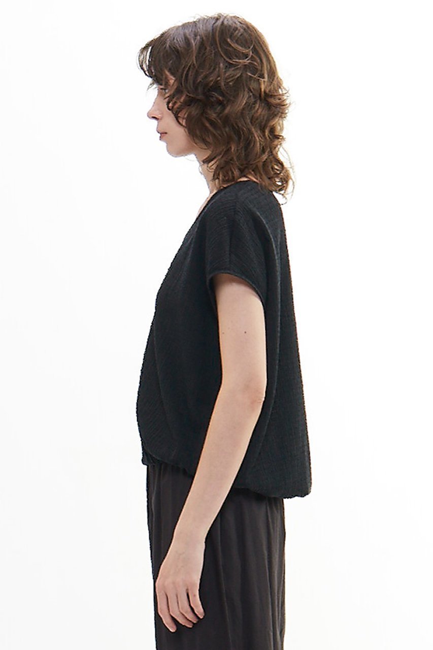 【プレインピープル/PLAIN PEOPLE】のギンガムジャージVネックプルオーバー 人気、トレンドファッション・服の通販 founy(ファニー) 　ファッション　Fashion　レディースファッション　WOMEN　トップス・カットソー　Tops/Tshirt　シャツ/ブラウス　Shirts/Blouses　ロング / Tシャツ　T-Shirts　プルオーバー　Pullover　カットソー　Cut and Sewn　Vネック　V-Neck　おすすめ　Recommend　ショート　Short　シンプル　Simple　ジャージ　Jersey　スリーブ　Sleeve　夏　Summer　NEW・新作・新着・新入荷　New Arrivals　other-3|ID: prp329100004522201 ipo3291000000031986859
