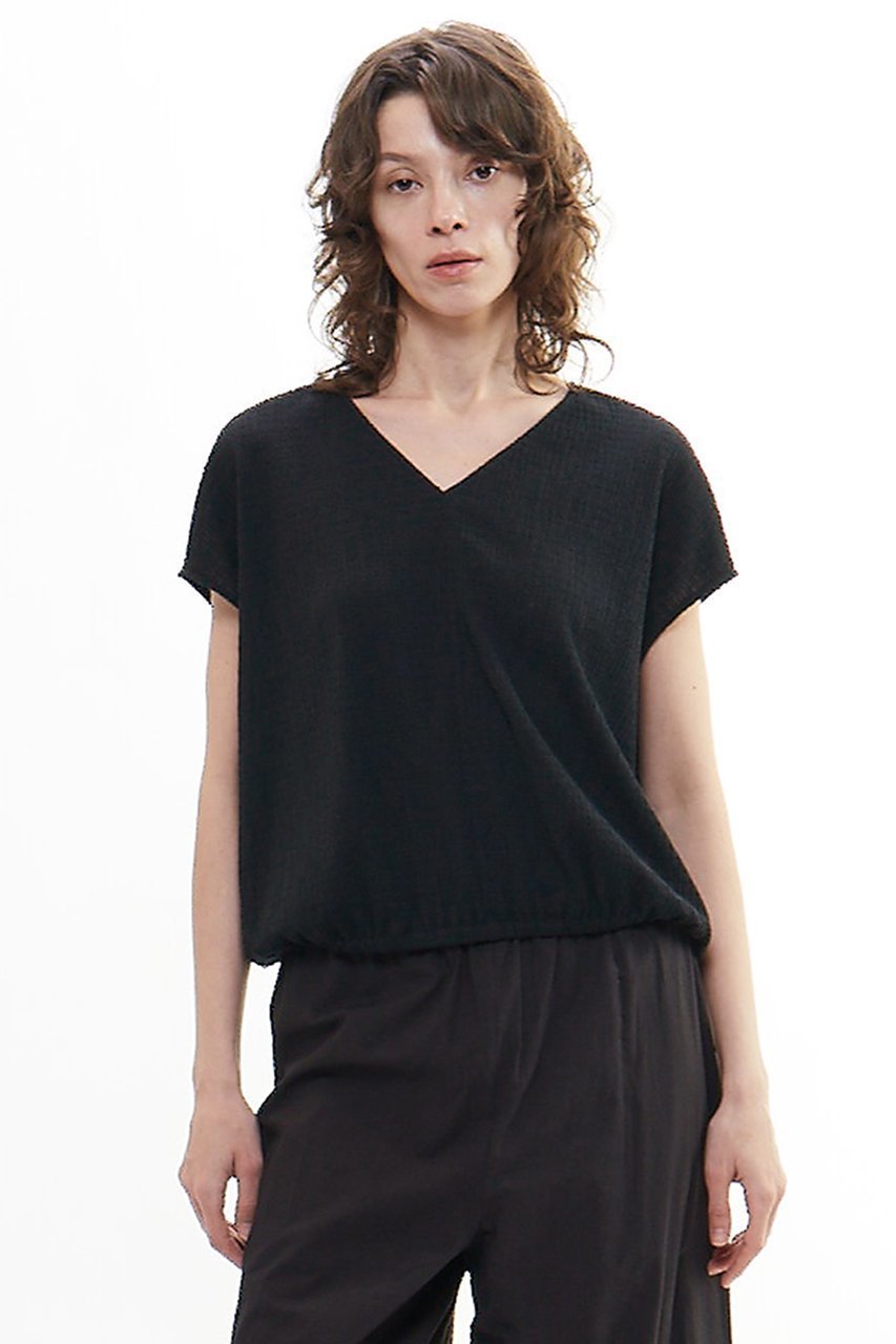 【プレインピープル/PLAIN PEOPLE】のギンガムジャージVネックプルオーバー 人気、トレンドファッション・服の通販 founy(ファニー) 　ファッション　Fashion　レディースファッション　Fashion for Women　トップス・カットソー　Cut & Sew Tops　シャツ・ブラウス・オフィスカジュアル　Elegant Blouses & Button-Ups　ロングTシャツ・Tシャツ　Longline T-Shirts & Tees　カジュアルプルオーバー・ニットトップス　Pullovers & Knit Tops / Casual Pullovers　カットソー・ベーシックTシャツ　Cut-and-Sewn Tops / Stretch Tees & Basics　Vネックトップス　V-Neck Tops / V-Cut Neckline Shirts　おすすめ　Recommended / Our Picks　ショート　Short, Short Length　シンプル　Simple, Minimal　スリーブ　Sleeve, Long Sleeve / Short Sleeve　夏　Summer　 other-1|ID: prp329100004522201 ipo3291000000032811823