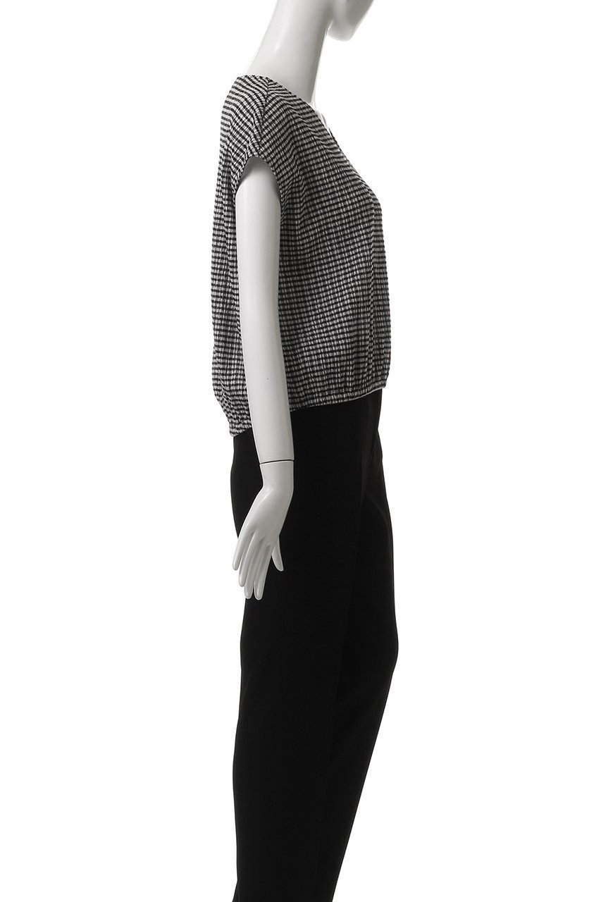 【プレインピープル/PLAIN PEOPLE】のギンガムジャージVネックプルオーバー 人気、トレンドファッション・服の通販 founy(ファニー) 　ファッション　Fashion　レディースファッション　Fashion for Women　トップス・カットソー　Cut & Sew Tops　シャツ・ブラウス・オフィスカジュアル　Elegant Blouses & Button-Ups　ロングTシャツ・Tシャツ　Longline T-Shirts & Tees　カジュアルプルオーバー・ニットトップス　Pullovers & Knit Tops / Casual Pullovers　カットソー・ベーシックTシャツ　Cut-and-Sewn Tops / Stretch Tees & Basics　Vネックトップス　V-Neck Tops / V-Cut Neckline Shirts　おすすめ　Recommended / Our Picks　ショート　Short, Short Length　シンプル　Simple, Minimal　スリーブ　Sleeve, Long Sleeve / Short Sleeve　夏　Summer　other-3|ID: prp329100004522201 ipo3291000000032811827