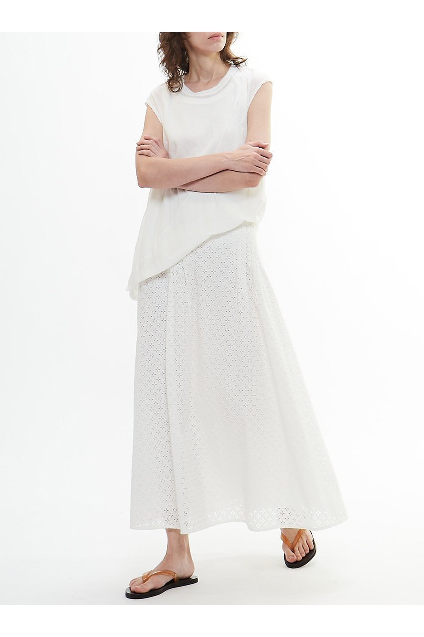 【プレインピープル/PLAIN PEOPLE】のレースフレアースカート インテリア・キッズ・メンズ・レディースファッション・服の通販 founy(ファニー) 　ファッション　Fashion　レディースファッション　WOMEN　スカート　Skirt　ロングスカート　Long Skirt　おすすめ　Recommend　ショート　Short　フェミニン　Feminine　レース　Race　ロング　Long　ワーク　Work　NEW・新作・新着・新入荷　New Arrivals　ホワイト|ID: prp329100004522203 ipo3291000000031986869