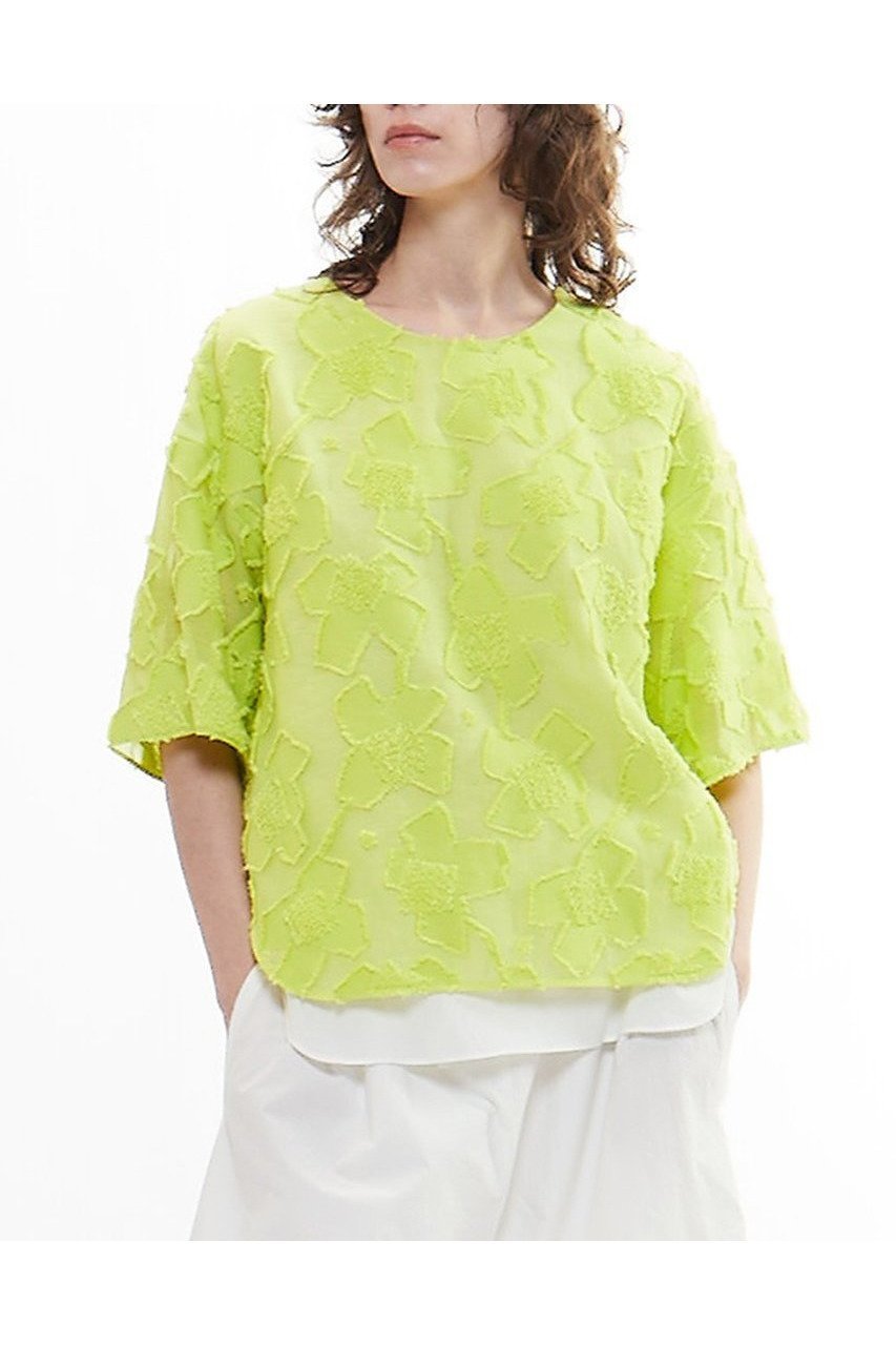 【プレインピープル/PLAIN PEOPLE】のカットジャガードTシャツ型ブラウス 人気、トレンドファッション・服の通販 founy(ファニー) 　ファッション　Fashion　レディースファッション　WOMEN　トップス・カットソー　Tops/Tshirt　シャツ/ブラウス　Shirts/Blouses　ロング / Tシャツ　T-Shirts　カットジャガード　Cut Jacquard　ショート　Short　シンプル　Simple　ジャカード　Jacquard　スリーブ　Sleeve　ドレス　Dress　モダン　Modern　モチーフ　Motif　NEW・新作・新着・新入荷　New Arrivals　 other-1|ID: prp329100004522206 ipo3291000000031986889