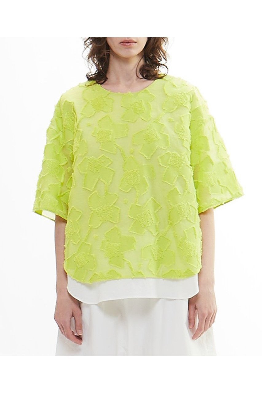 【プレインピープル/PLAIN PEOPLE】のカットジャガードTシャツ型ブラウス 人気、トレンドファッション・服の通販 founy(ファニー) 　ファッション　Fashion　レディースファッション　WOMEN　トップス・カットソー　Tops/Tshirt　シャツ/ブラウス　Shirts/Blouses　ロング / Tシャツ　T-Shirts　カットジャガード　Cut Jacquard　ショート　Short　シンプル　Simple　ジャカード　Jacquard　スリーブ　Sleeve　ドレス　Dress　モダン　Modern　モチーフ　Motif　NEW・新作・新着・新入荷　New Arrivals　other-2|ID: prp329100004522206 ipo3291000000031986893