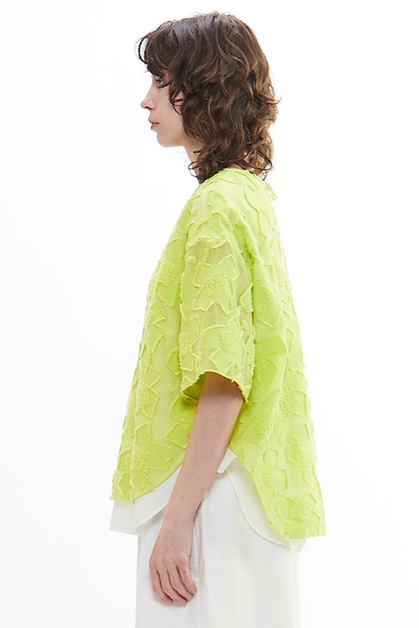 【プレインピープル/PLAIN PEOPLE】のカットジャガードTシャツ型ブラウス 人気、トレンドファッション・服の通販 founy(ファニー) 　ファッション　Fashion　レディースファッション　WOMEN　トップス・カットソー　Tops/Tshirt　シャツ/ブラウス　Shirts/Blouses　ロング / Tシャツ　T-Shirts　カットジャガード　Cut Jacquard　ショート　Short　シンプル　Simple　ジャカード　Jacquard　スリーブ　Sleeve　ドレス　Dress　モダン　Modern　モチーフ　Motif　NEW・新作・新着・新入荷　New Arrivals　other-3|ID: prp329100004522206 ipo3291000000031986894
