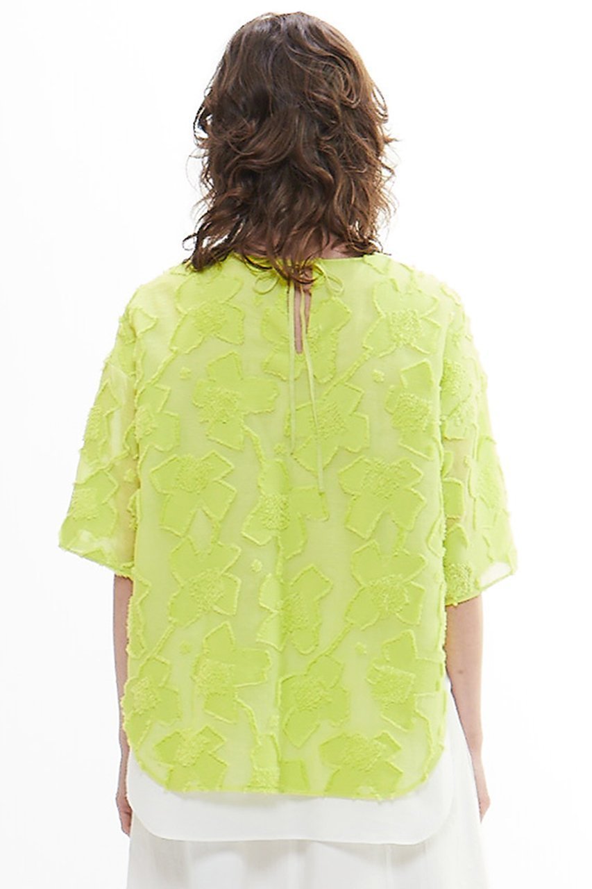【プレインピープル/PLAIN PEOPLE】のカットジャガードTシャツ型ブラウス 人気、トレンドファッション・服の通販 founy(ファニー) 　ファッション　Fashion　レディースファッション　WOMEN　トップス・カットソー　Tops/Tshirt　シャツ/ブラウス　Shirts/Blouses　ロング / Tシャツ　T-Shirts　カットジャガード　Cut Jacquard　ショート　Short　シンプル　Simple　ジャカード　Jacquard　スリーブ　Sleeve　ドレス　Dress　モダン　Modern　モチーフ　Motif　NEW・新作・新着・新入荷　New Arrivals　other-4|ID: prp329100004522206 ipo3291000000031986895