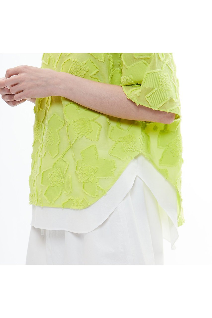 【プレインピープル/PLAIN PEOPLE】のカットジャガードTシャツ型ブラウス 人気、トレンドファッション・服の通販 founy(ファニー) 　ファッション　Fashion　レディースファッション　WOMEN　トップス・カットソー　Tops/Tshirt　シャツ/ブラウス　Shirts/Blouses　ロング / Tシャツ　T-Shirts　カットジャガード　Cut Jacquard　ショート　Short　シンプル　Simple　ジャカード　Jacquard　スリーブ　Sleeve　ドレス　Dress　モダン　Modern　モチーフ　Motif　NEW・新作・新着・新入荷　New Arrivals　other-5|ID: prp329100004522206 ipo3291000000031986896