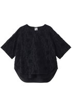 【プレインピープル/PLAIN PEOPLE】のカットジャガードTシャツ型ブラウス ネイビー|ID:prp329100004522206