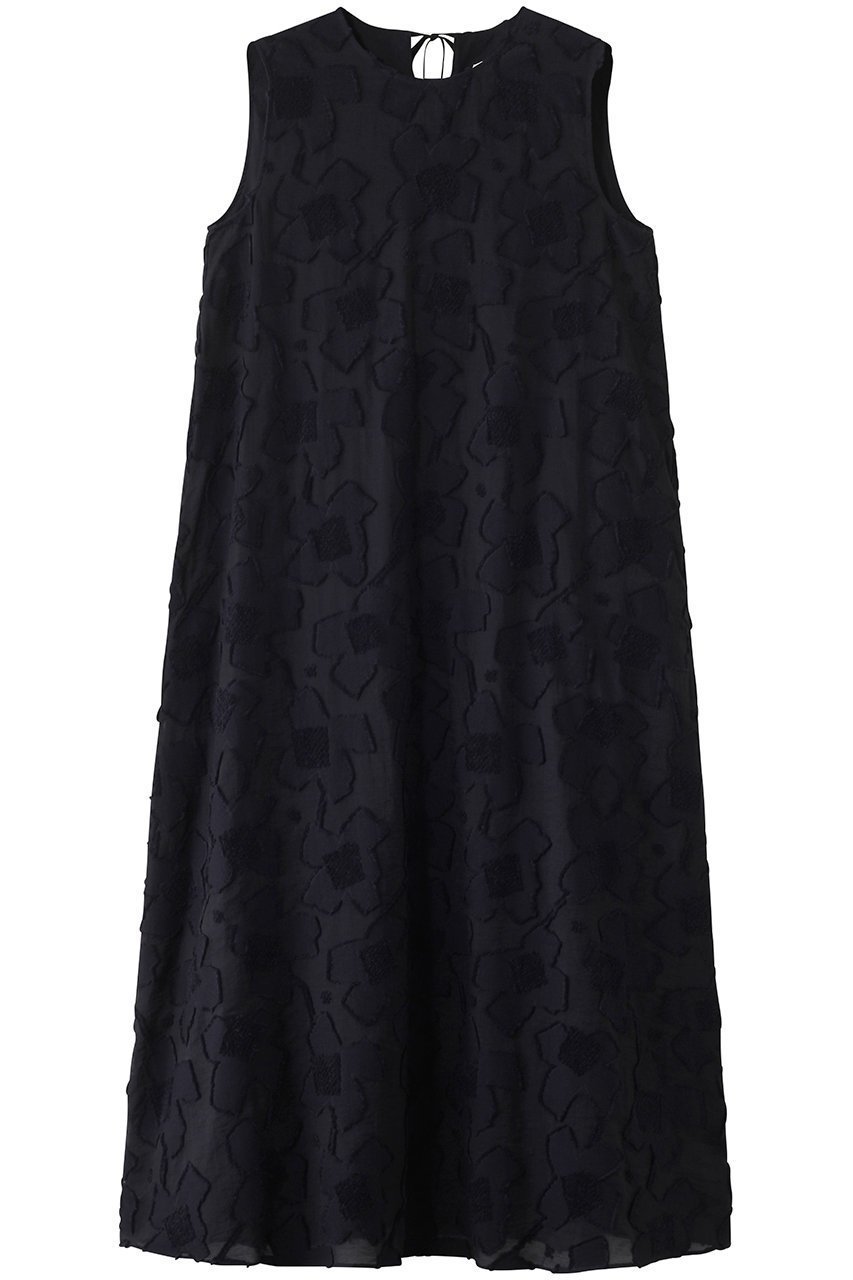 【プレインピープル/PLAIN PEOPLE】のカットジャガードノースリーブワンピース インテリア・キッズ・メンズ・レディースファッション・服の通販 founy(ファニー) 　ファッション　Fashion　レディースファッション　Fashion for Women　ワンピース　Dresses　チュニック　Tunic Tops & Dresses　おすすめ　Recommended / Our Picks　イエロー　Yellow　シンプル　Simple, Minimal　ジャカード／ジャガード　Jacquard, Woven Pattern　チュニック　Tunic, Long Top　ノースリーブ　Sleeveless, No-Sleeve　モダン　Modern, Contemporary　モチーフ　Motif, Design Theme　ロング　Long, Long-Length　再入荷　Restock / Back in Stock　夏　Summer　ネイビー|ID: prp329100004522211 ipo3291000000035390945