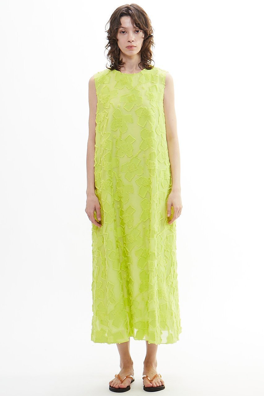 【プレインピープル/PLAIN PEOPLE】のカットジャガードノースリーブワンピース 人気、トレンドファッション・服の通販 founy(ファニー) 　ファッション　Fashion　レディースファッション　Fashion for Women　ワンピース　Dresses　チュニック　Tunic Tops & Dresses　おすすめ　Recommended / Our Picks　イエロー　Yellow　シンプル　Simple, Minimal　ジャカード／ジャガード　Jacquard, Woven Pattern　チュニック　Tunic, Long Top　ノースリーブ　Sleeveless, No-Sleeve　モダン　Modern, Contemporary　モチーフ　Motif, Design Theme　ロング　Long, Long-Length　再入荷　Restock / Back in Stock　夏　Summer　other-2|ID: prp329100004522211 ipo3291000000035390946