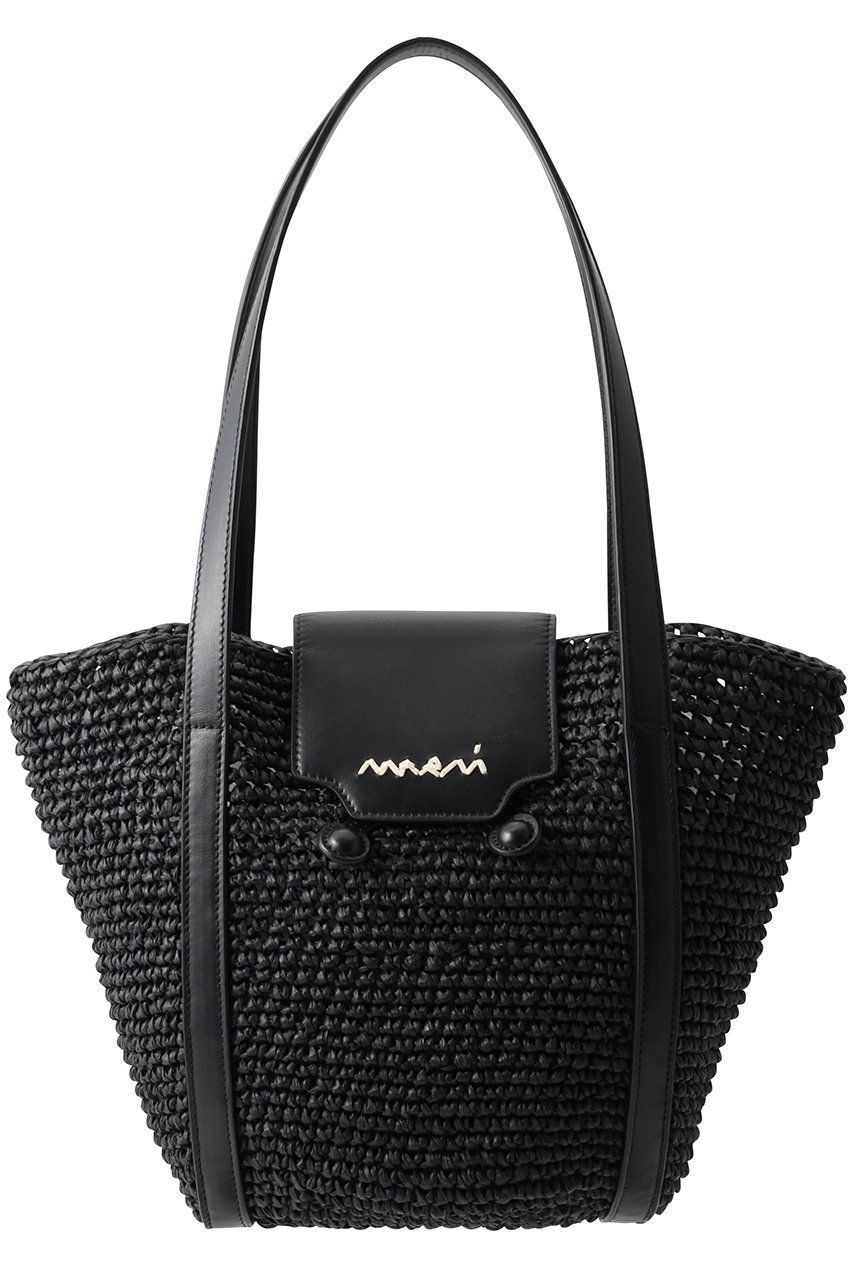 【マルニ/MARNI】のTRUNKAROO ショルダーバスケット インテリア・キッズ・メンズ・レディースファッション・服の通販 founy(ファニー) 　ファッション　Fashion　レディースファッション　WOMEN　サマー　Summer　ショルダー　Shoulder　バスケット　Basket　ペーパー　Paper　リゾート　Resort　夏　Summer　NEW・新作・新着・新入荷　New Arrivals　財布　Wallet　軽量　Lightweight　ブラック|ID: prp329100004522230 ipo3291000000031987060