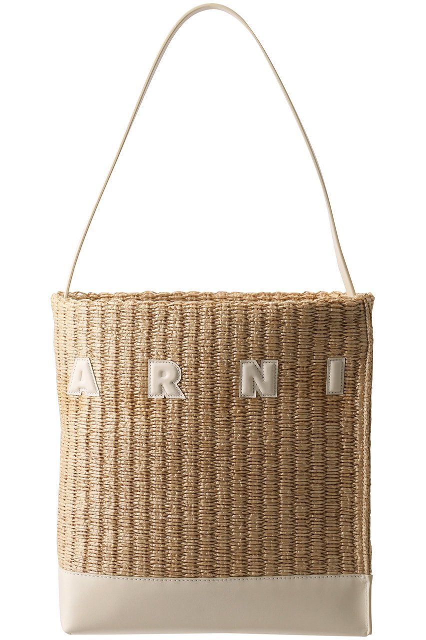 【マルニ/MARNI】のMUSEO ラフィア調スモールホーボーバッグ インテリア・キッズ・メンズ・レディースファッション・服の通販 founy(ファニー) 　ファッション　Fashion　レディースファッション　WOMEN　バッグ　Bag　コンビ　Combination　サマー　Summer　シンプル　Simple　ラフィア　Raffia　リゾート　Resort　NEW・新作・新着・新入荷　New Arrivals　ナチュラル×アイボリー|ID: prp329100004522231 ipo3291000000031987071