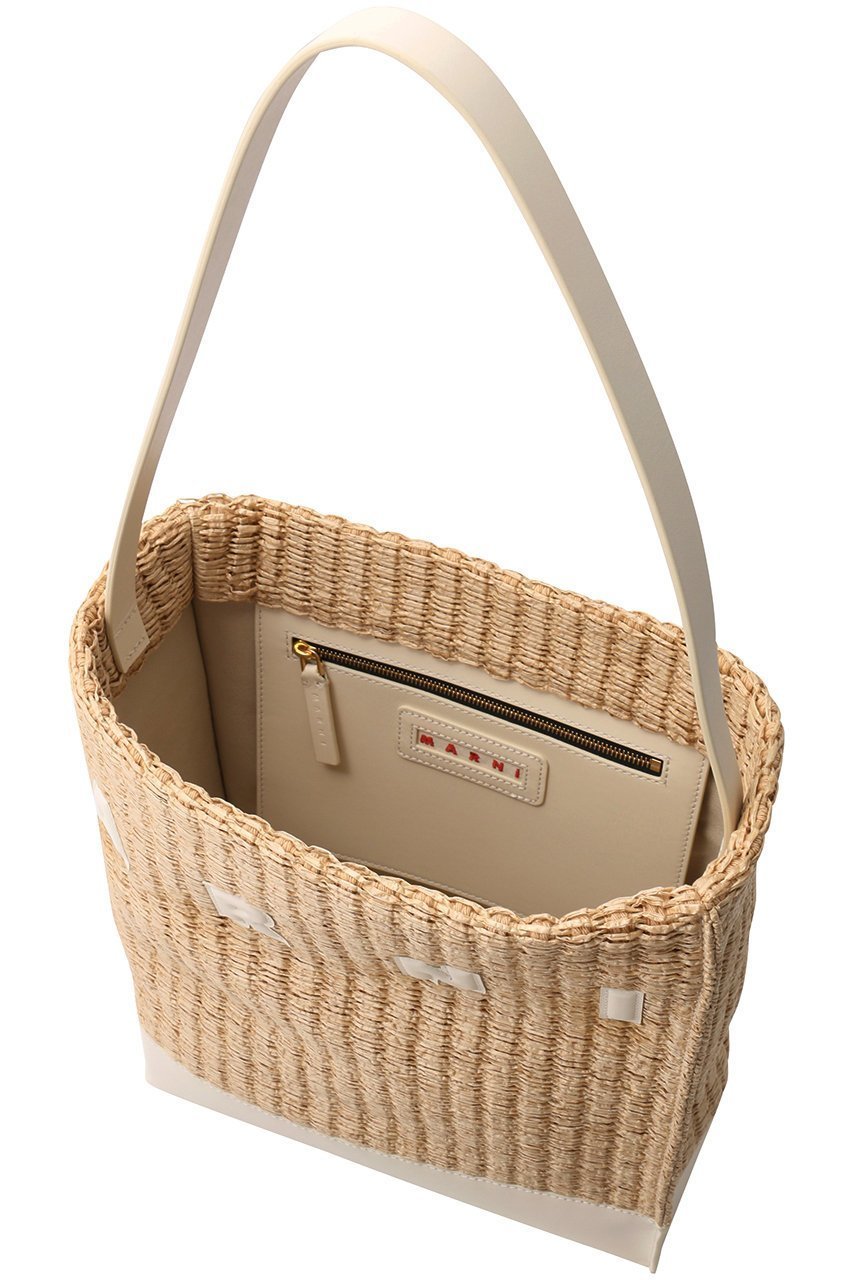 【マルニ/MARNI】のMUSEO ラフィア調スモールホーボーバッグ 人気、トレンドファッション・服の通販 founy(ファニー) 　ファッション　Fashion　レディースファッション　WOMEN　バッグ　Bag　コンビ　Combination　サマー　Summer　シンプル　Simple　ラフィア　Raffia　リゾート　Resort　NEW・新作・新着・新入荷　New Arrivals　other-5|ID: prp329100004522231 ipo3291000000031987075