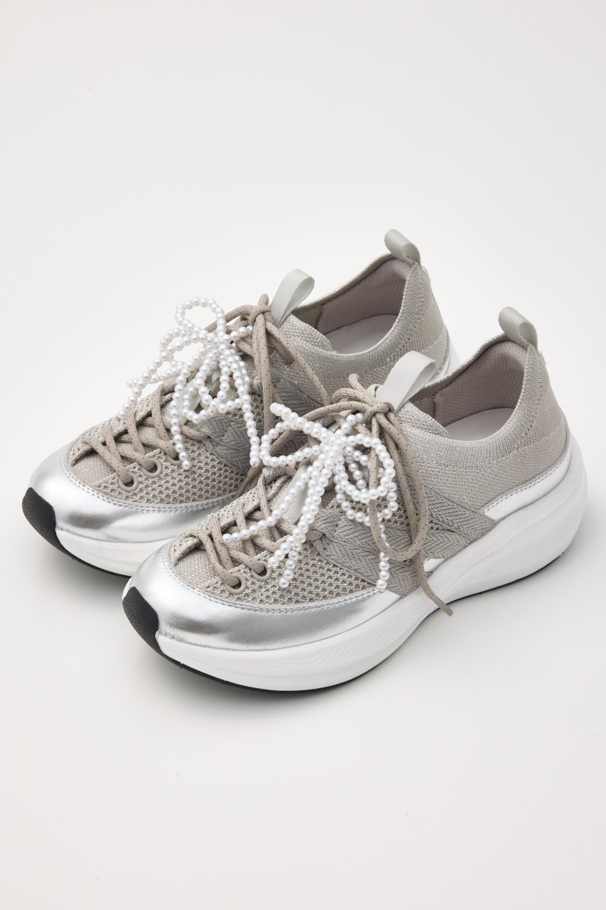【スタッカート/STACCATO】のデコラリボンパール2WAYスリッポン インテリア・キッズ・メンズ・レディースファッション・服の通販 founy(ファニー) 　ファッション　Fashion　レディースファッション　Ladies' Fashion Online　スニーカー　Sneakers　スリッポン　Slip-Ons　パール　Pearl　リボン　Ribbon　軽量　Lightweight　グレー|ID: prp329100004522236 ipo3291000000032100019