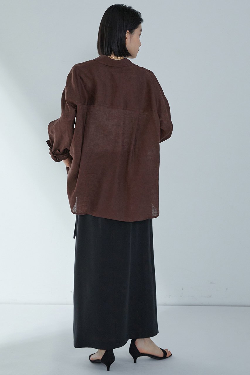 【プルミエ アロンディスモン/1er Arrondissement】の60リネンシャツ 人気、トレンドファッション・服の通販 founy(ファニー) 　ファッション　Fashion　レディースファッション　WOMEN　トップス・カットソー　Tops/Tshirt　シャツ/ブラウス　Shirts/Blouses　スリーブ　Sleeve　リネン　Linen　ロング　Long　夏　Summer　NEW・新作・新着・新入荷　New Arrivals　other-5|ID: prp329100004522237 ipo3291000000031987136