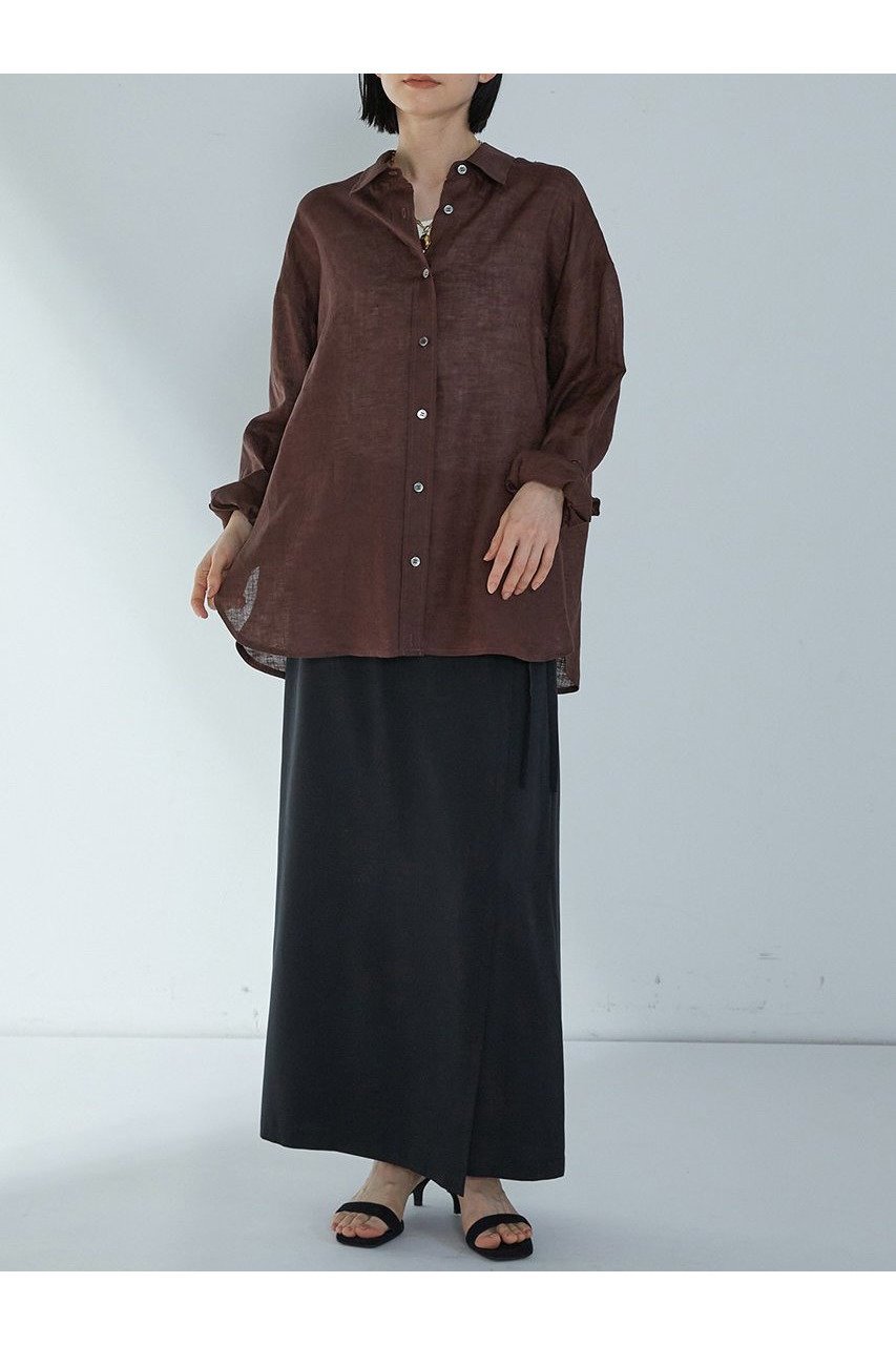 【プルミエ アロンディスモン/1er Arrondissement】の60リネンシャツ 人気、トレンドファッション・服の通販 founy(ファニー) 　ファッション　Fashion　レディースファッション　WOMEN　トップス・カットソー　Tops/Tshirt　シャツ/ブラウス　Shirts/Blouses　スリーブ　Sleeve　リネン　Linen　ロング　Long　夏　Summer　NEW・新作・新着・新入荷　New Arrivals　other-6|ID: prp329100004522237 ipo3291000000031987137
