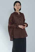 【プルミエ アロンディスモン/1er Arrondissement】の60リネンシャツ ブラウン|ID:prp329100004522237
