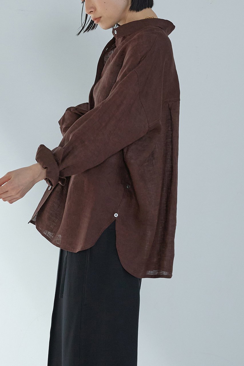 【プルミエ アロンディスモン/1er Arrondissement】の60リネンシャツ 人気、トレンドファッション・服の通販 founy(ファニー) 　ファッション　Fashion　レディースファッション　Fashion for Women　トップス・カットソー　Cut & Sew Tops　シャツ・ブラウス・オフィスカジュアル　Elegant Blouses & Button-Ups　スリーブ　Sleeve, Long Sleeve / Short Sleeve　リネン　Linen, Linen Fabric　ロング　Long, Long-Length　夏　Summer　other-2|ID: prp329100004522237 ipo3291000000035724117