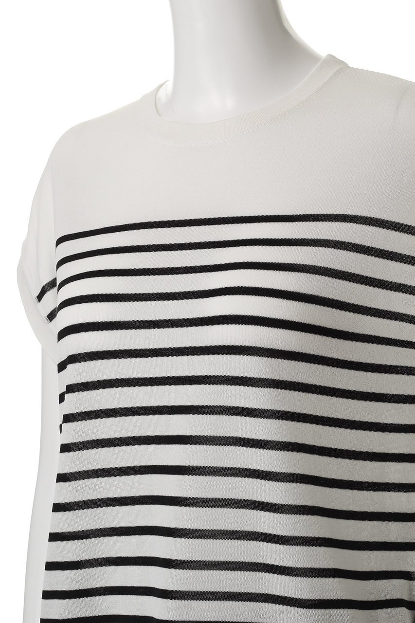 【アナイ/ANAYI】のクルーネックフレンチスリーブプルオーバー 人気、トレンドファッション・服の通販 founy(ファニー) 　ファッション　Fashion　レディースファッション　Fashion for Women　トップス・カットソー　Cut & Sew Tops　ニット　Knit Tops & Sweaters　カジュアルプルオーバー・ニットトップス　Pullovers & Knit Tops / Casual Pullovers　シンプル　Simple, Minimal　ベーシック　Basic, Essential　ボーダー　Border, Stripe　再入荷　Restock / Back in Stock　夏　Summer　春　Spring　S/S・春夏　SS, Spring/Summer, Warm Season　other-5|ID: prp329100004522247 ipo3291000000035058532