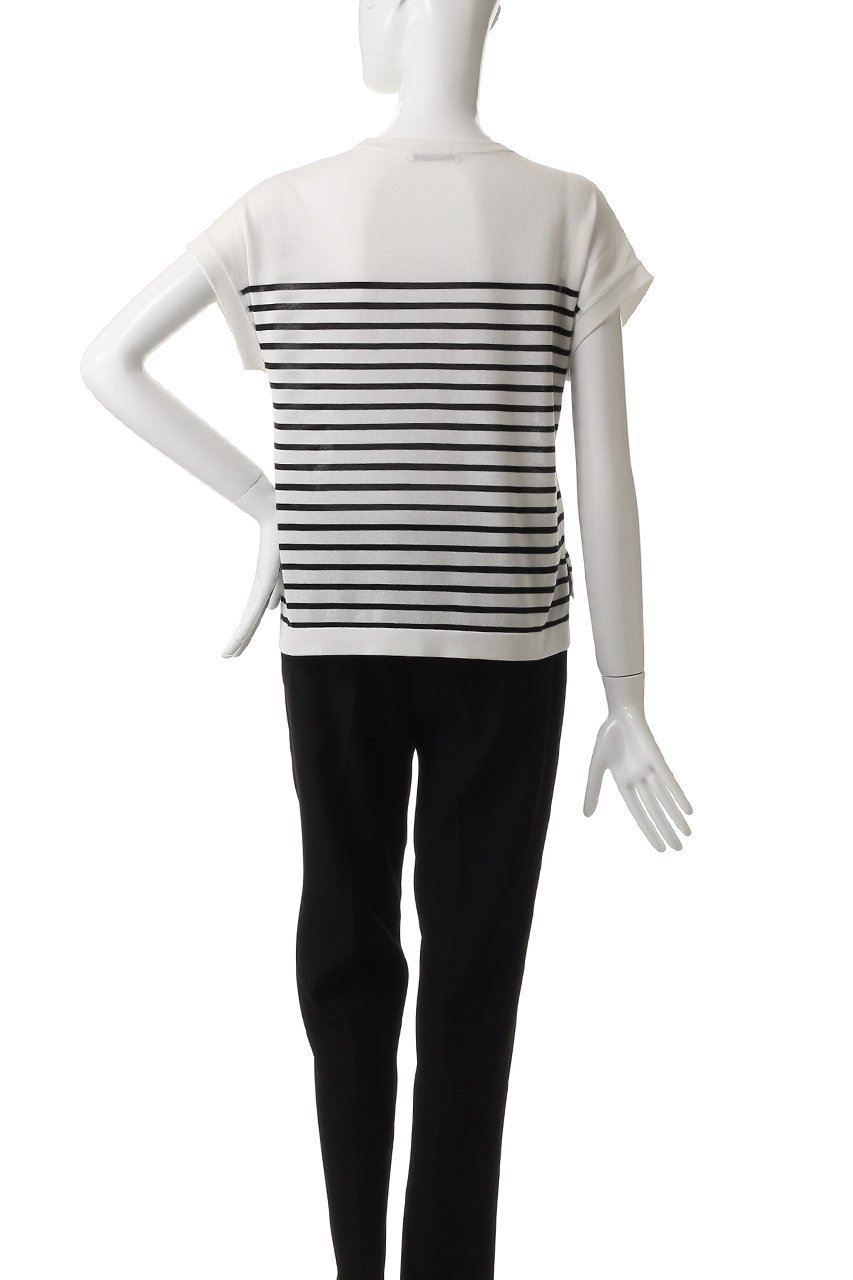 【アナイ/ANAYI】のクルーネックフレンチスリーブプルオーバー 人気、トレンドファッション・服の通販 founy(ファニー) 　ファッション　Fashion　レディースファッション　Fashion for Women　トップス・カットソー　Cut & Sew Tops　ニット　Knit Tops & Sweaters　カジュアルプルオーバー・ニットトップス　Pullovers & Knit Tops / Casual Pullovers　シンプル　Simple, Minimal　ベーシック　Basic, Essential　ボーダー　Border, Stripe　夏　Summer　春　Spring　S/S・春夏　SS, Spring/Summer, Warm Season　other-4|ID: prp329100004522247 ipo3291000000035950425