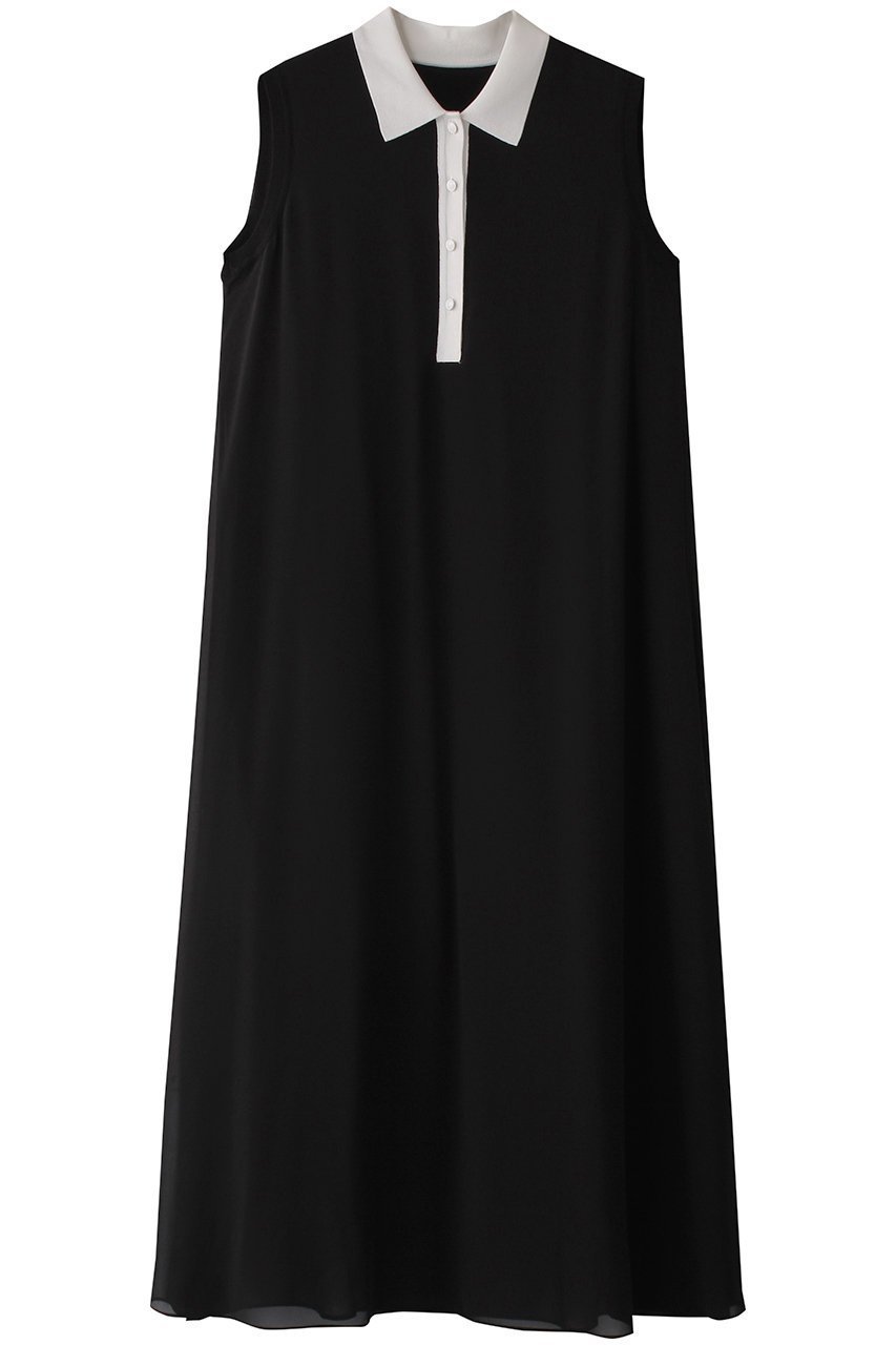 【アナイ/ANAYI】のシフォンコンビ配色カラーワンピース インテリア・キッズ・メンズ・レディースファッション・服の通販 founy(ファニー) 　ファッション　Fashion　レディースファッション　Ladies' Fashion Online　ワンピース　Dress　チュニック　Tunic　エアリー　Airy　カットソー　Cut And Sew　コンビ　Combination　シフォン　Chiffon　スポーティ　Sporty　チュニック　Tunic　フレア　Flare　ロング　Long　ブラック2|ID: prp329100004522249 ipo3291000000032049754